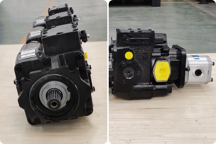 Rice harvester hydraulic pump motor system