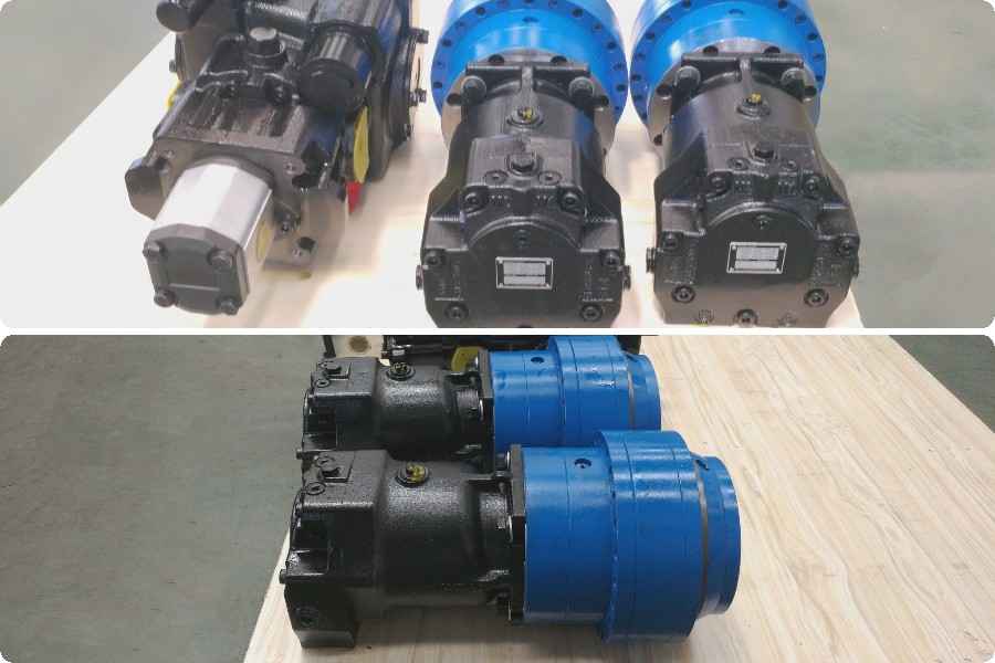 Sugarcane harvester hydraulic transmission system