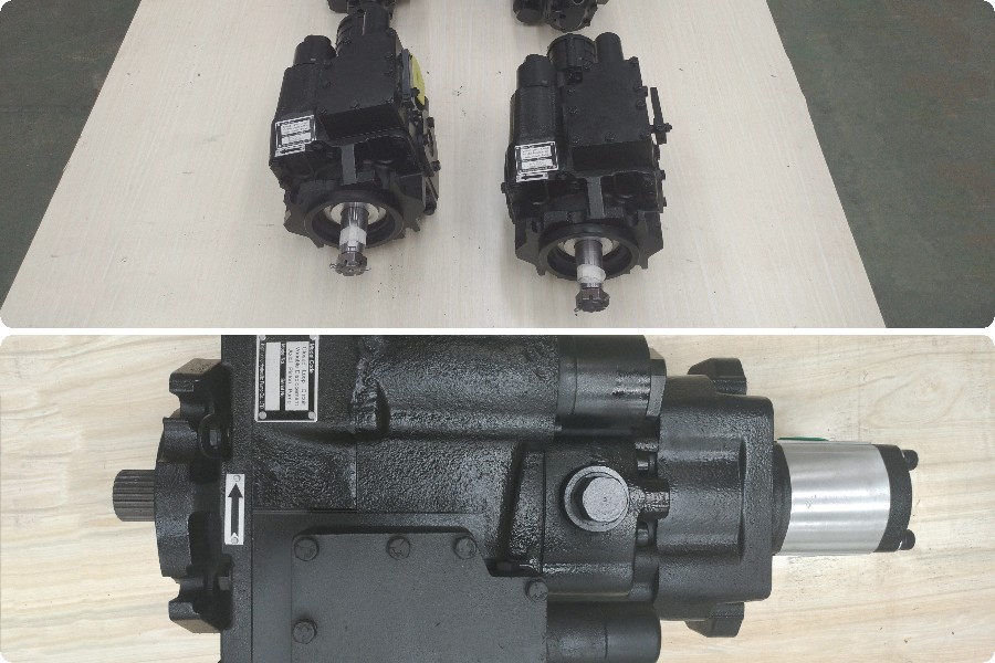 Wheat harvester hydraulic transmission system
