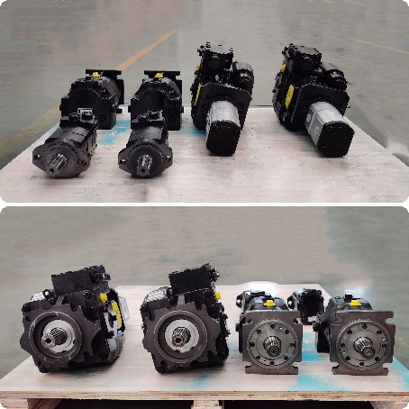 Grape harvester hydraulic pump motor system